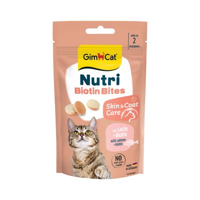 GimCat Nutri Biotin Bites, z łososiem