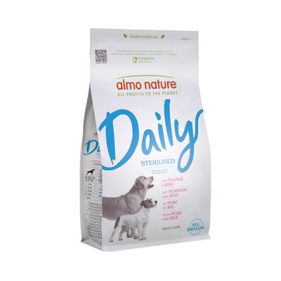 Almo Nature Daily Sterilised all Breeds, wieprzowina i ryż