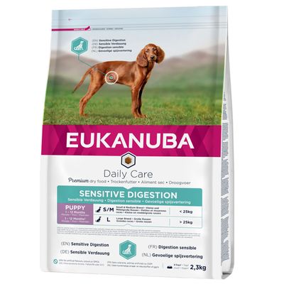 Eukanuba Puppy Sensitive Digestion, kurczak z indykiem