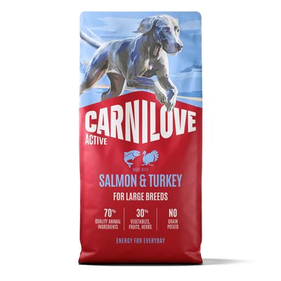 Carnilove Active Large Breeds, łosoś i indyk
