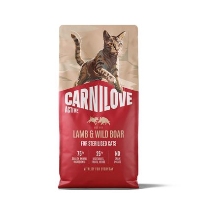 Carnilove Active Adult Sterilised, jagnięcina i dzik