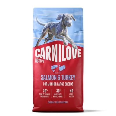 Carnilove Active Junior Large Breeds, łosoś i indyk