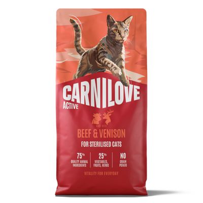Carnilove Active Adult Sterilised, wołowina i dziczyzna