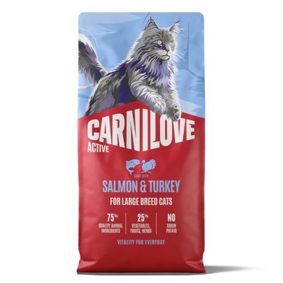 Carnilove Active Large Cat, łosoś i indyk