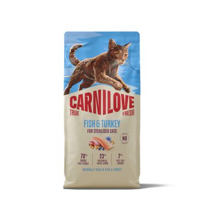 Carnilove True Fresh Adult Sterilised, ryba i indyk