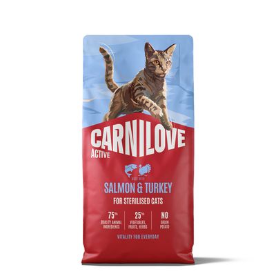 Carnilove Active Adult Sterilised, łosoś i indyk