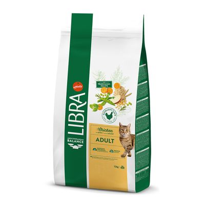 Libra Cat, karma sucha + Brekkies Daily Delice, łosoś i tuńczyk, 4 x 85 g gratis!