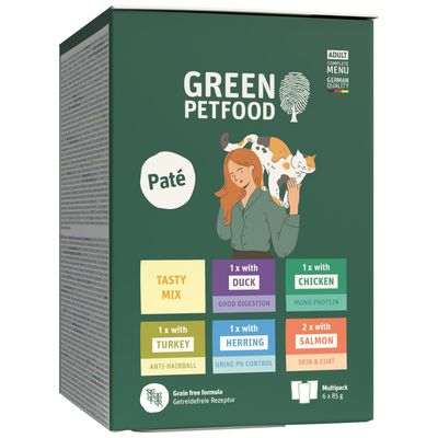 Green Petfood Adult Paté, 6 x 85 g