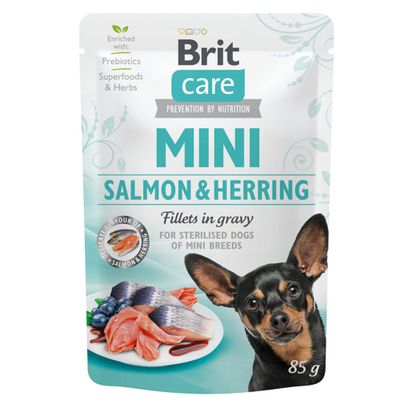 Brit Care Mini Sterilised w sosie, 24 x 85 g