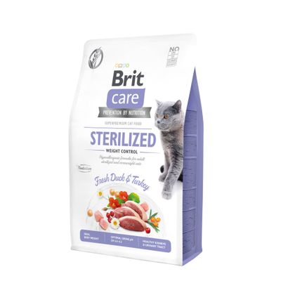Brit Care Sterilized Weight Control, z kaczką i indykiem