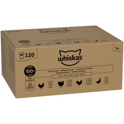 50% taniej! Whiskas, karma mokra, 84 x 85 g / 120 x 85 g