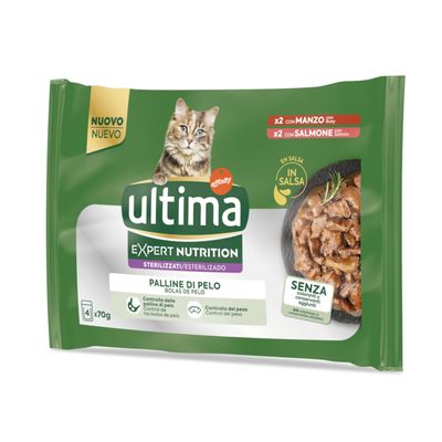 36 + 8 gratis! Ultima Cat Expert Nutrition, karma mokra dla kota, 44 x 70 g
