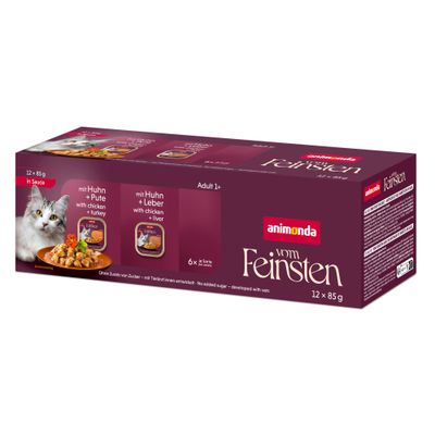 1 + 1 gratis! animonda vom Feinsten, karma mokra dla kota, 2 x (12 x 85 g)