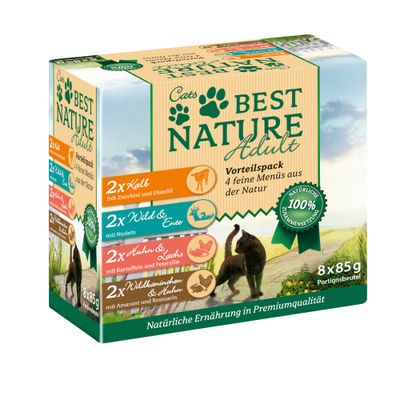 Best Nature Cats pakiet mieszany w saszetkach, 4 smaki