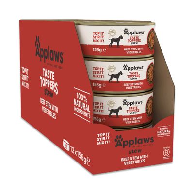 Applaws Taste Toppers Natural Stew, 12 x 156 g