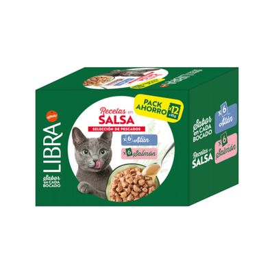 Libra Cat wybór rybny w sosie, łosoś i tuńczyk