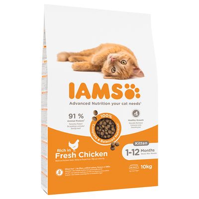10 kg IAMS Advanced Nutrition Kitten + Nature's Miracle, 709 ml gratis!