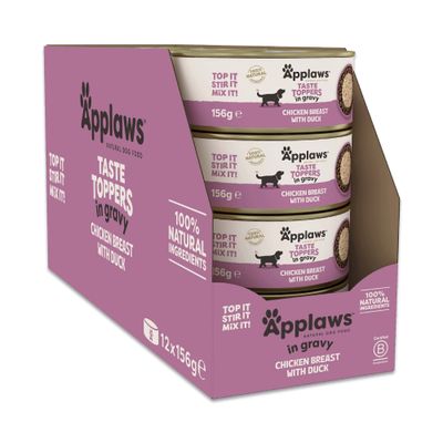 Korzystny pakiet Applaws Taste Toppers Natural w sosie, 48 x 156 g