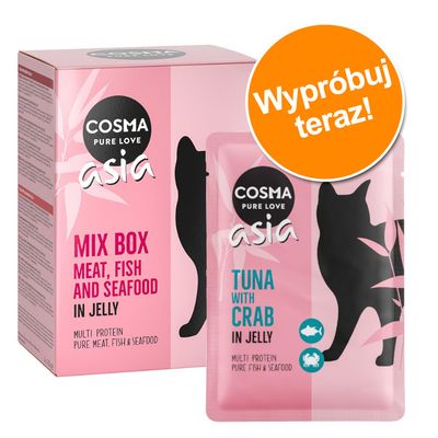 Mieszany pakiet próbny Cosma Asia w galarecie, 6 x 100 g