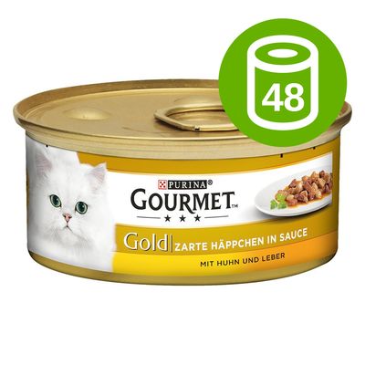Megapakiet Gourmet Gold Kawałki w sosie, 48 x 85 g