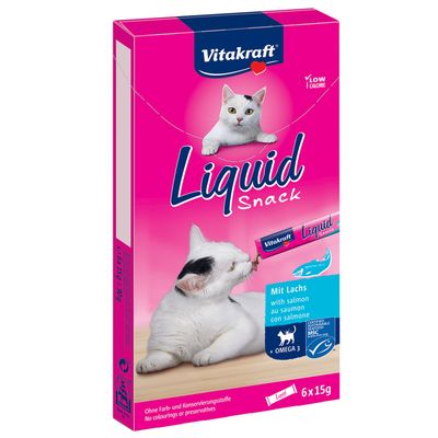 Vitakraft Cat Liquid Snack pasta z łososiem i omega-3