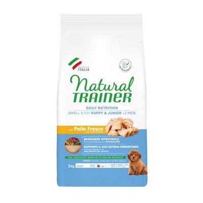 Natural Trainer Puppy & Junior Small & Toy z kurczakiem
