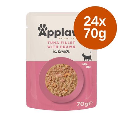 Applaws, saszetki w bulionie, 24 x 70 g