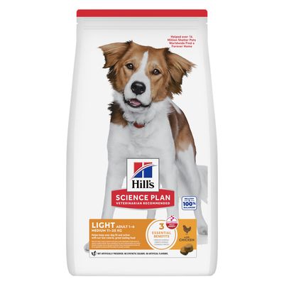 Hill's Science Plan Adult 1–6 Light Medium, z kurczakiem