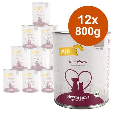 Korzystny pakiet Herrmann's Bio PUR, 12 x 800 g