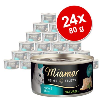 Megapakiet Miamor Feine Filets Naturelle, 24 x 80 g