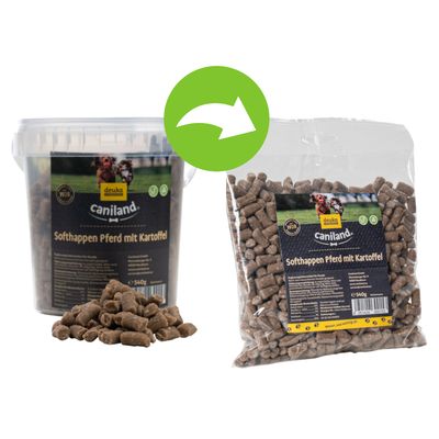 Caniland Soft, kawałki mięsa z koniny, bez zbóż