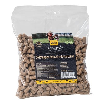 Caniland Soft, kawałki mięsa strusia, bez zbóż