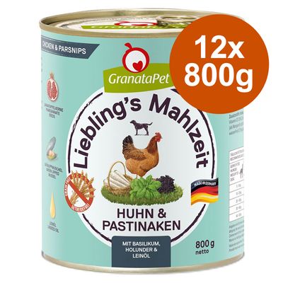 Pakiet GranataPet Liebling's Mahlzeit, 12 x 800 g