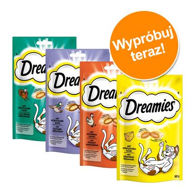 Pakiet próbny Dreamies przysmaki dla kota, 4 x 60 g