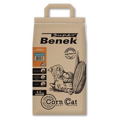 Super Benek Corn Cat, bryza morska, żwirek dla kota