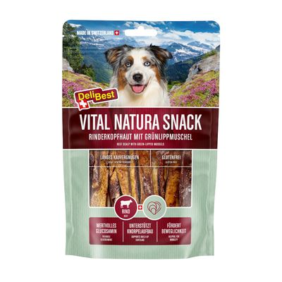 DeliBest Vital Natura Snack, głowizna wołowa z ekstraktem z zielonych małży