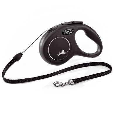 flexi New Classic smycz linkowa S, czarna, 5 m