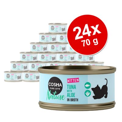 Pakiet Cosma Nature Kitten dla kociąt, 24 x 70 g