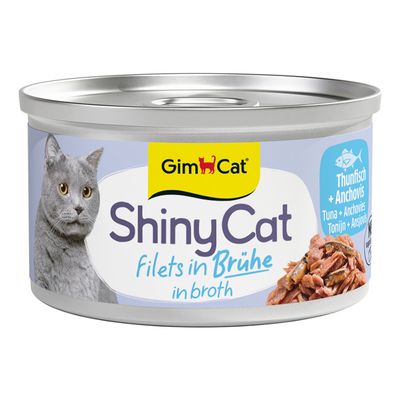 GimCat ShinyCat, w bulionie 6 x 70 g