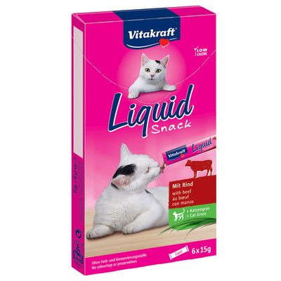 Vitakraft Cat Liquid Snack pasta z wołowiną i inuliną