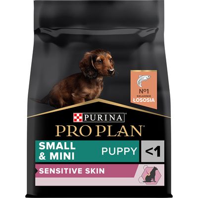PURINA PRO PLAN Small & Mini Puppy Sensitive Skin, łosoś i ryż
