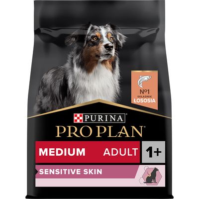 PURINA PRO PLAN Medium Adult Sensitive Skin, łosoś i ryż