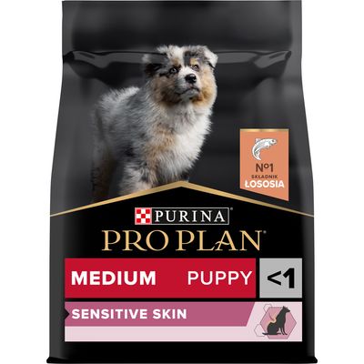 PURINA PRO PLAN Medium Puppy Sensitive Skin, łosoś i ryż