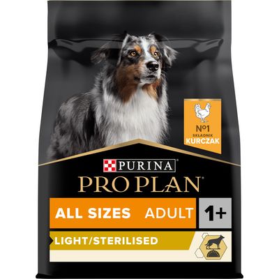 PURINA PRO PLAN All Sizes Adult Light/Sterilised, kurczak i ryż