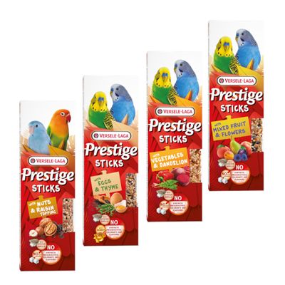 Mieszany pakiet Versele-Laga Prestige Sticks dla papużek falistych
