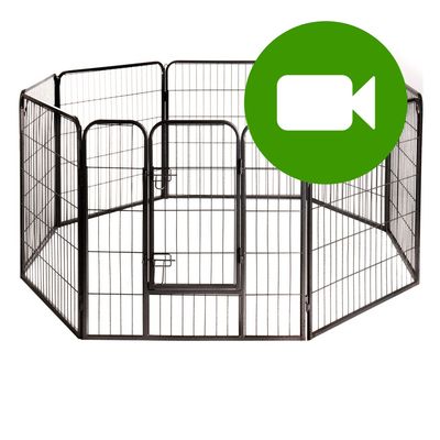 Metalowy kojec dla szczeniąt