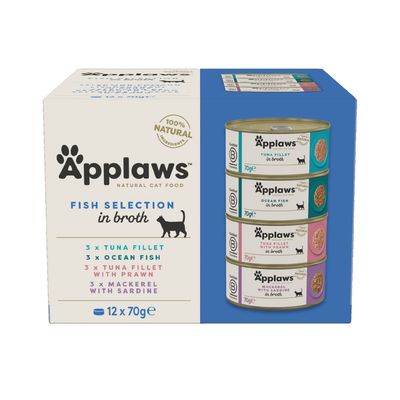 Mieszany pakiet próbny Applaws w puszkach, 12 x 70 g