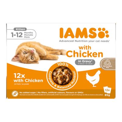 IAMS Advanced Nutrition Kitten, kurczak w sosie