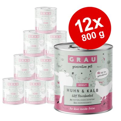 Korzystny pakiet GRAU Adult, bez zbóż, 12 x 800 g
