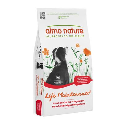 Almo Nature Life Maintenance Adult Medium, wołowina z ryżem